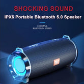Altavoz Bluetooth estéreo 3D inalámbrico portátil con luz LED intermitente T&G TG192, compatible con tarjeta FM/TF/USB